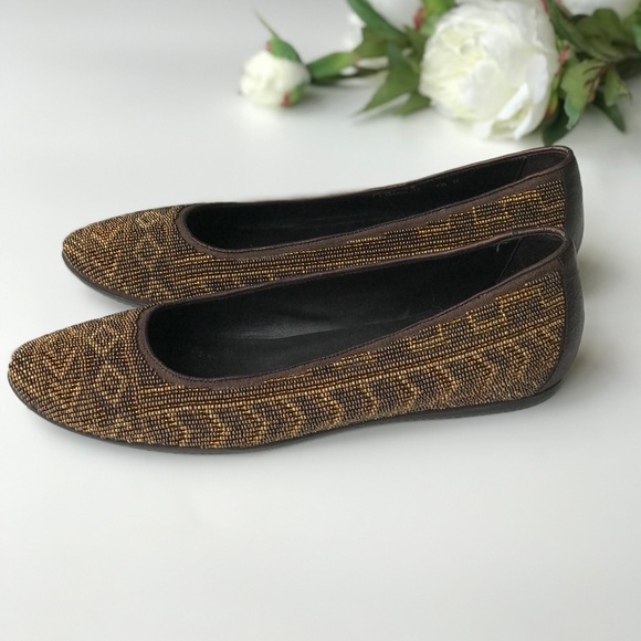 Donald J. Pliner Hasin Beaded Flats Sz 9.5 Narrow - Picture 3 of 8
